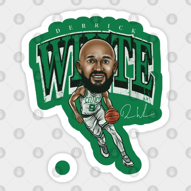 Derrick White Boston Cartoon Sticker by artbygonzalez